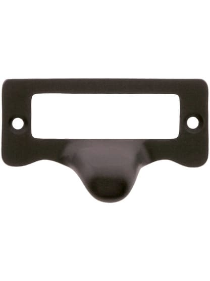 2 1/4 inch Cast Label Holder and Pull In Oil-Rubbed Bronze